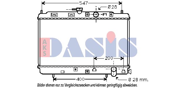 AKS DASIS Jäähdytin,moottorin jäähdytys 100340N